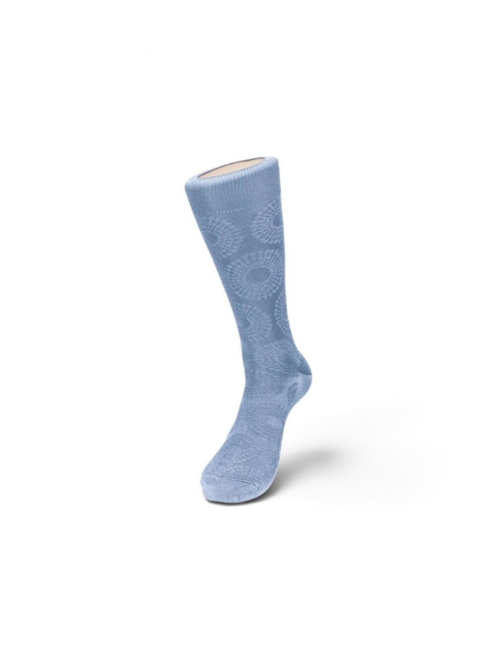 BRUNO CONTE LIGHT BLUE CIRCULAR JACQUARD PATTERN DRESS SOCK BCS2004.